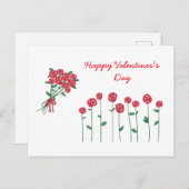 Happy Valentine's Day Postkarte (Vorne/Hinten)