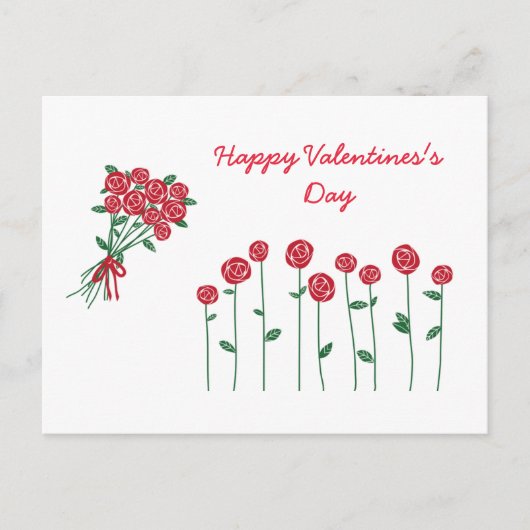 Happy Valentine's Day Postkarte (Vorderseite)