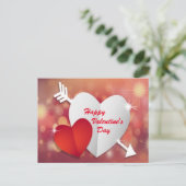 Happy Valentine's Day Postkarte (Stehend Vorderseite)