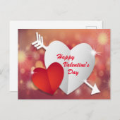 Happy Valentine's Day Postkarte (Vorne/Hinten)