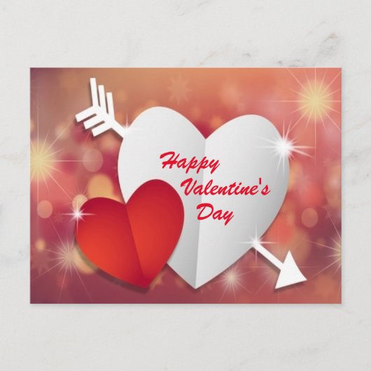 Happy Valentine's Day Postkarte (Vorderseite)