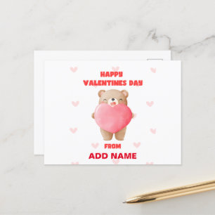 Happy Valentines Day Postkarte