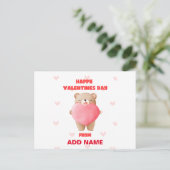 Happy Valentines Day Postkarte (Stehend Vorderseite)
