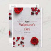 Happy Valentine's Day Postkarte (Vorne/Hinten)