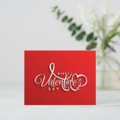 Happy Valentine's Day Postkarte (Stehend Vorderseite)