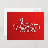 Happy Valentine's Day Postkarte (Vorne/Hinten)