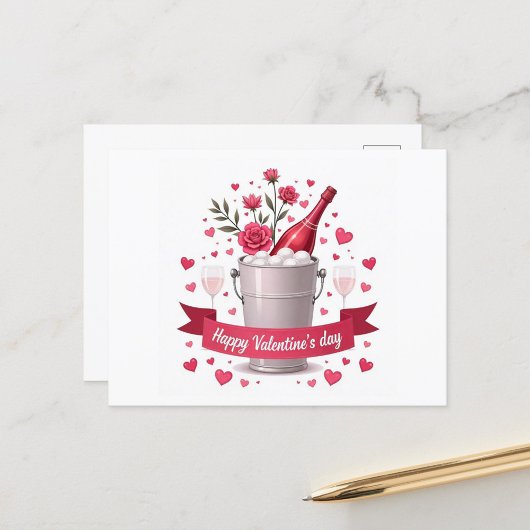 Happy Valentines Day Postkarte