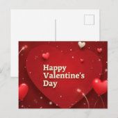 Happy Valentine's Day Postkarte (Vorne/Hinten)