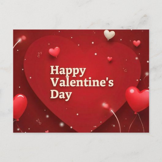 Happy Valentine's Day Postkarte (Vorderseite)