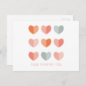 Happy Valentines Day Postkarte (Vorne/Hinten)