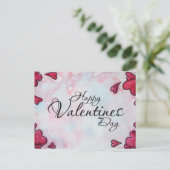 Happy Valentines Day Postkarte (Stehend Vorderseite)