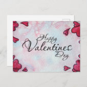 Happy Valentines Day Postkarte (Vorne/Hinten)