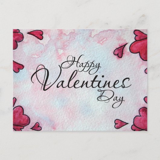 Happy Valentines Day Postkarte (Vorderseite)