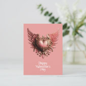 Happy Valentine's Day Postkarte (Stehend Vorderseite)