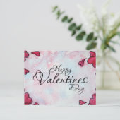 Happy Valentines Day Postkarte (Stehend Vorderseite)