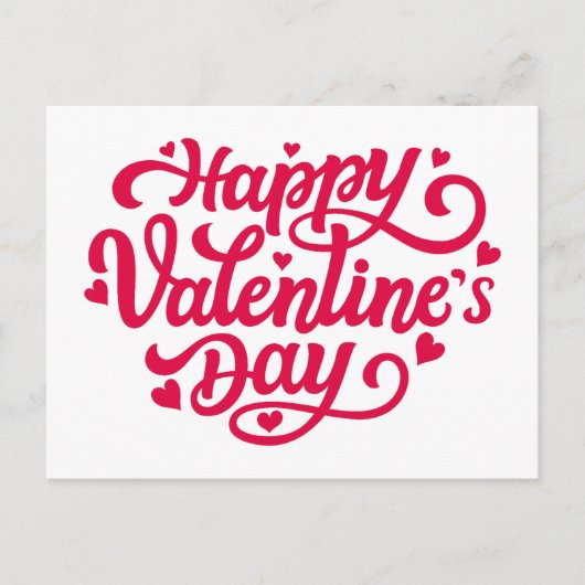 Happy Valentines Day Postkarte (Vorderseite)