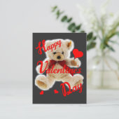 Happy Valentine's Day Postkarte (Stehend Vorderseite)