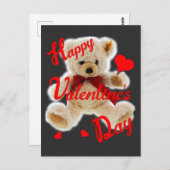 Happy Valentine's Day Postkarte (Vorne/Hinten)