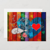 Happy Valentine's Day Postkarte (Vorne/Hinten)