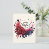 Happy Valentines Day Postkarten (Stehend Vorderseite)
