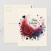 Happy Valentines Day Postkarten (Vorne/Hinten)