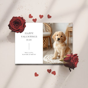 Happy Valentines Day Puppy Dog Pet Foto Cards Feiertagskarte