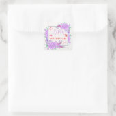 Happy Valentine's Day Quadratischer Aufkleber (Tasche)