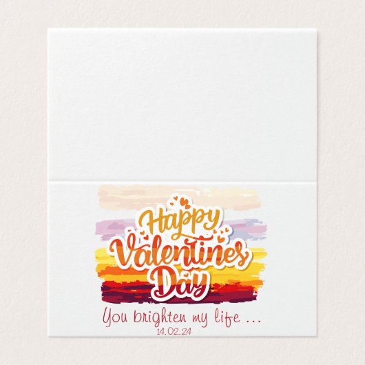 Happy Valentines Day Quote (Außenseite Aufgefaltet)