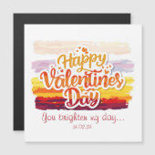 Happy Valentines Day Quote Magnetkarte (Vorne/Hinten)