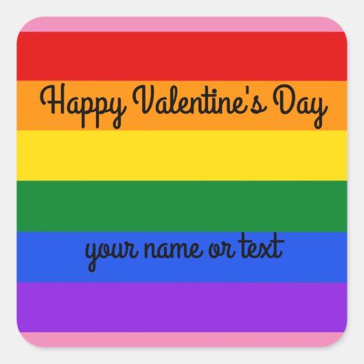 Happy Valentine's Day Rainbow #1 Stickers (Vorderseite)