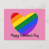 Happy Valentine's Day Rainbow Heart #1 Postkarte (Vorderseite)