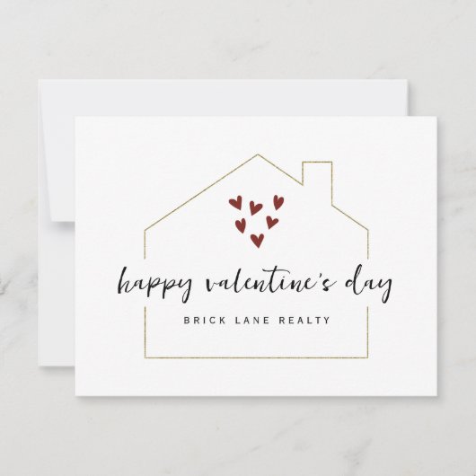 Happy Valentine's Day Real Anwesen Förderung Karte (Vorderseite)