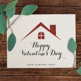 Happy Valentine's Day Real Anwesen House Postkarte