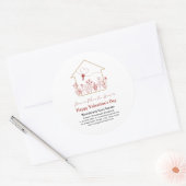 Happy Valentine's Day Real Anwesen Immobiliengesch Runder Aufkleber (Umschlag)