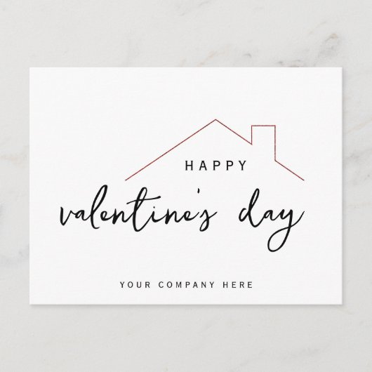 Happy Valentine's Day Realty House Postkarte (Vorderseite)