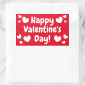 Happy Valentine's Day Rechteckige Aufkleber (Tasche)
