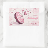 Happy Valentine's Day Rechteckiger Aufkleber (Tasche)