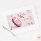 Happy Valentine's Day Rechteckiger Aufkleber (Umschlag)