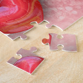 Happy Valentine's Day Red 3D Hearts Glitzer Puzzle (Seite)