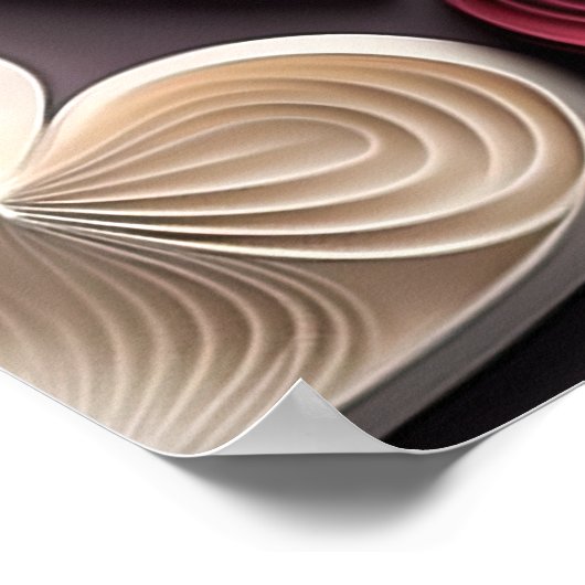 Happy Valentine's Day Red and Pink Hearts Poster (Ecke)