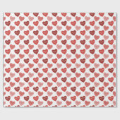 Happy Valentine's Day Red & Blush Hearts White Geschenkpapier (Flach)