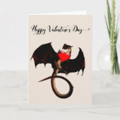 Happy Valentine's day Red Dragon Heart Karte (Vorderseite)
