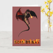 Happy Valentine's day Red Dragon Liebe Burns Karte (Gelbe Blume)