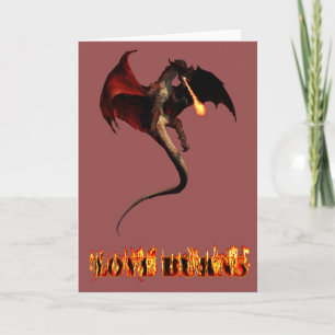 Happy Valentine's day Red Dragon Liebe Burns Karte