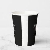 Happy Valentine's day red glitter heart black name Pappbecher (Links)