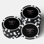 Happy Valentine's day red glitter heart black name Pokerchips (Stapel)