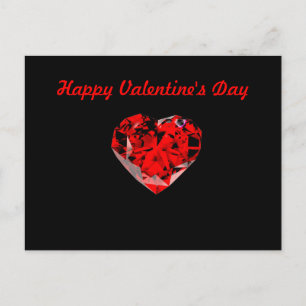 HAPPY VALENTINE'S DAY RED HEART CARD FEIERTAGSPOSTKARTE
