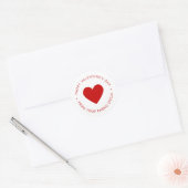 Happy Valentine's Day Red Heart Kid's Niedliche Cu Runder Aufkleber (Umschlag)