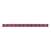Happy Valentines Day Red Heart Seamless Muster Satinband (Vorderseite)