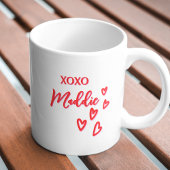 Happy Valentine's Day Red Heart XOXO Tasse